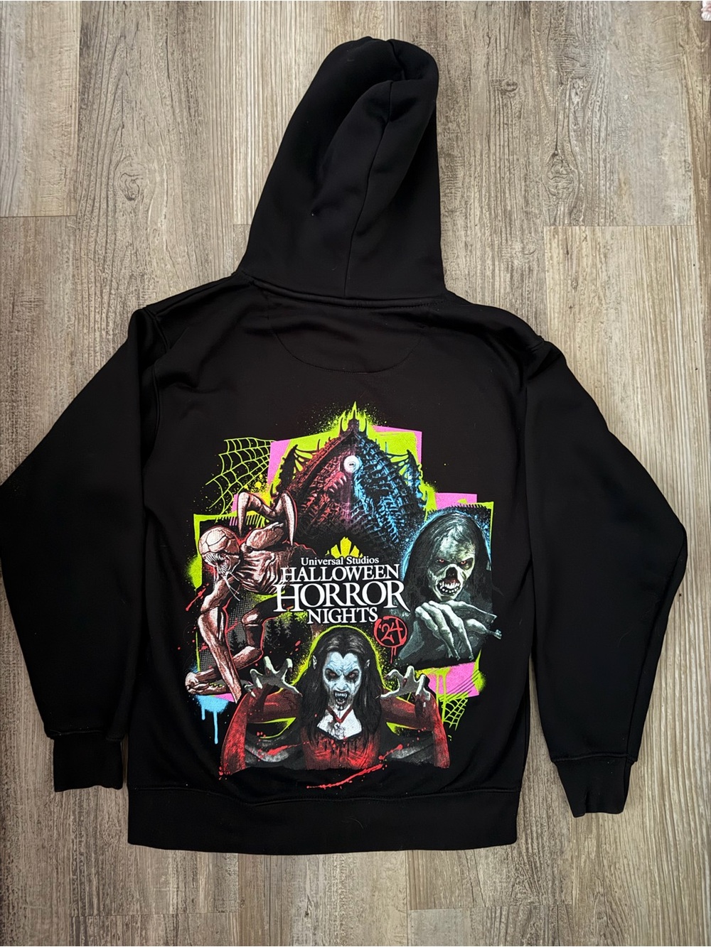 Universal Halloween Horror Nights 2024 Insidious/Quiet Place Black Hoodie Size S